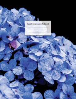 Graph Composition Notebook: Grid Paper Notebook: Large Size 8.5x11 Inches, 110 Pages. Notebook Journal: Beautiful Blue Flowers