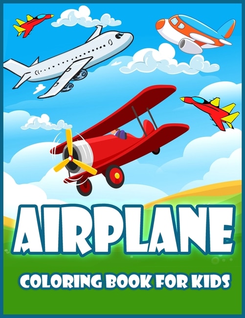 Front cover_Airplane Coloring Book For Kids