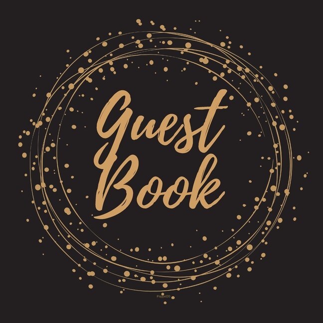 Guest Book - Gold Frame #11 For Any Occasion Light Green Color Pages 8.5 X 8.5 Inches 82 Pages