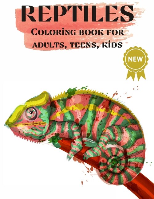Couverture_Reptiles, Coloring Books For Adults, Teens, Kids