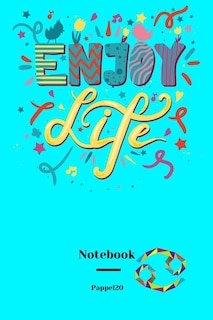 Lined Notebook Cancer Sign Cover Color Aqua 160 Pages 6x9-inches