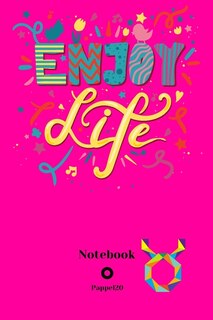 Dot Grid Notebook Taurus Sign Cover Color Hollywood Cerise 160 Pages 6x9-inches