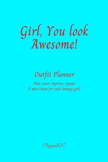 Outfit Planner Cover Aqua Color 200 Pages 6x9 Inches