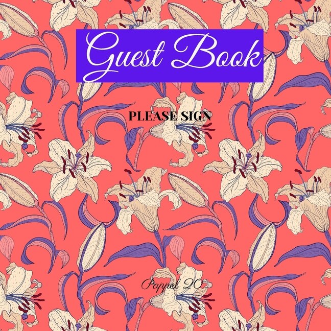 Guest Book- Anniversary Themed - For Any Occasion- 66 Color Pages -8.5x8.5 Inch