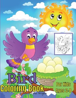 Bird Coloring Book: Amazing Coloring Books Of Birds Fun Coloring Book For Kids Ages 3 - 8, Page Large 8.5 X 11