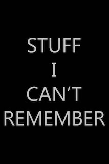 Couverture_Stuff I Can't Remember