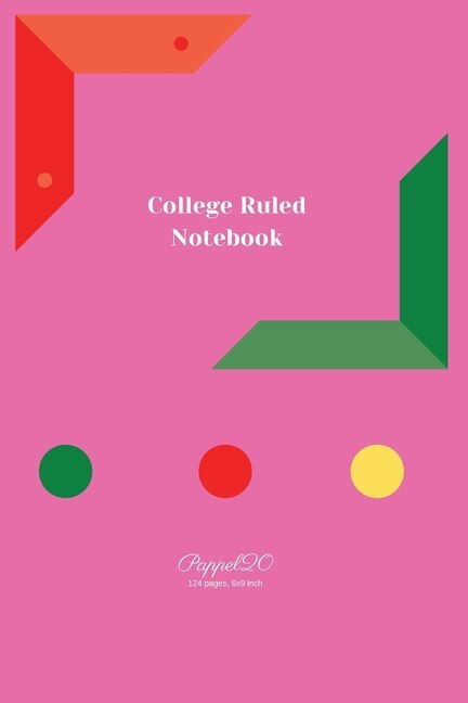 Front cover_College Ruled Notebook Pink Cover 124 Pages 6x9-inches