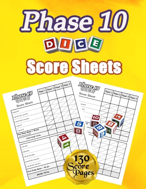 Front cover_Phase 10 Dice Score Sheets