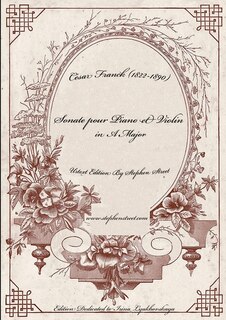 Front cover_Sonata in A Major for Violin and Piano - Piano Part