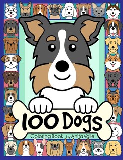 Front cover_100 Dogs Coloring Book
