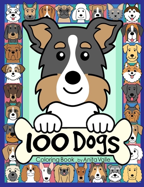 Front cover_100 Dogs Coloring Book