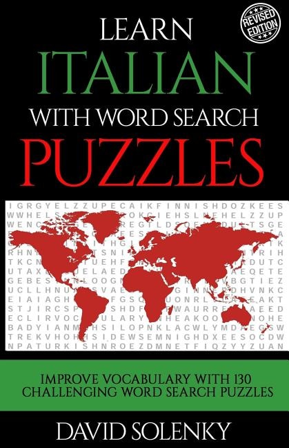 Front cover_Learn Italian with Word Search Puzzles