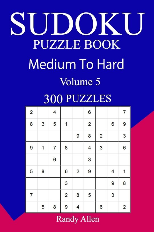 Couverture_300 Medium to Hard Sudoku Puzzle Book