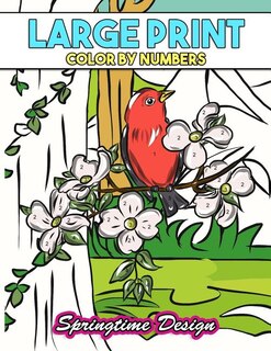Front cover_Large Print Adult Coloring Book Color By Number