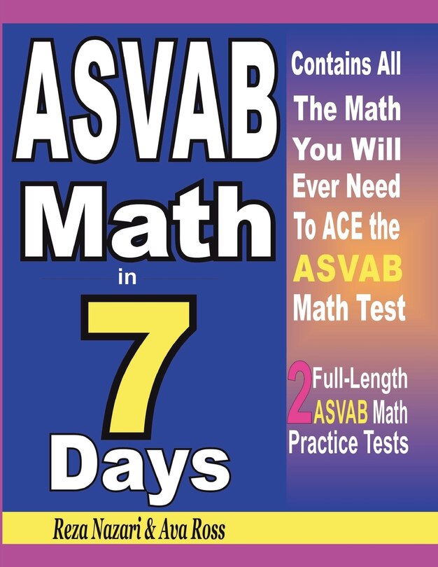 Front cover_ASVAB Math in 7 Days