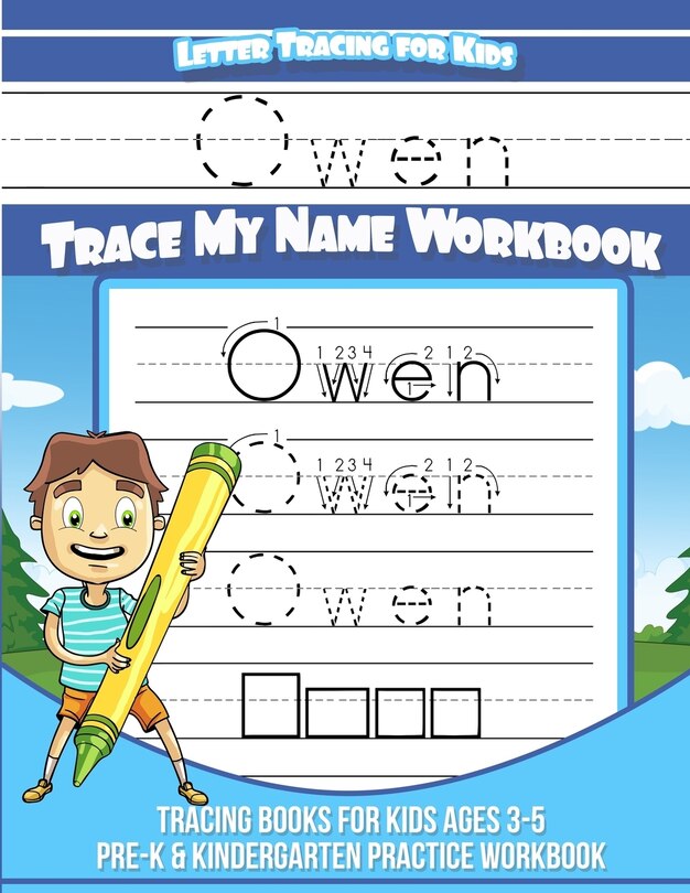 Front cover_Owen Letter Tracing for Kids Trace my Name Workbook