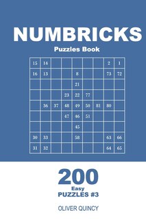 Front cover_Numbricks Puzzles Book - 200 Easy Puzzles 9x9 (Volume 3)