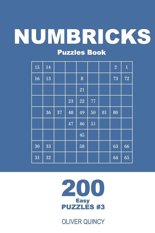Front cover_Numbricks Puzzles Book - 200 Easy Puzzles 9x9 (Volume 3)