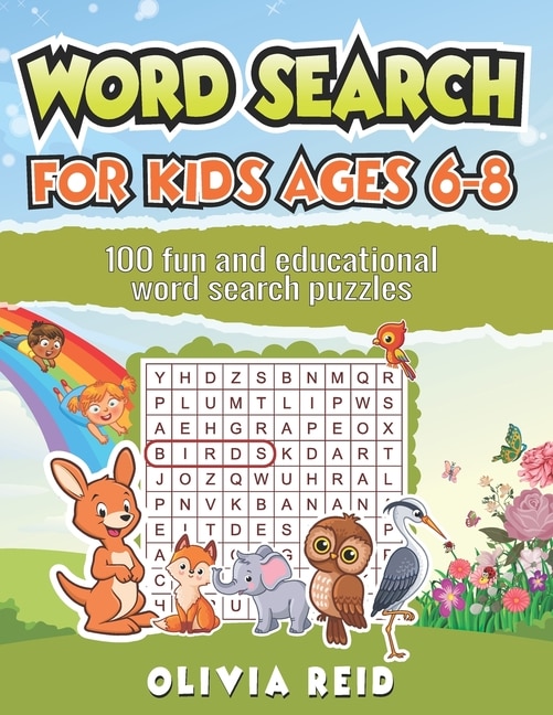 Front cover_Word Search for Kids Ages 6-8