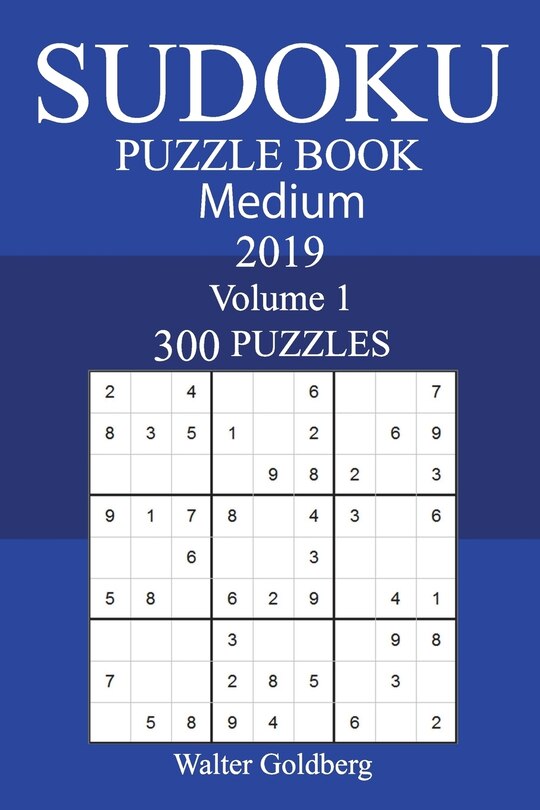 Front cover_300 Medium Sudoku Puzzle Book 2019