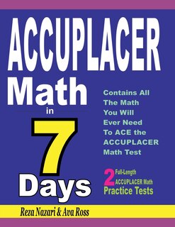 Front cover_ACCUPLACER Math in 7 Days