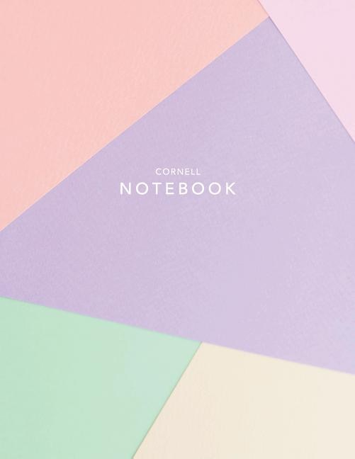 Cornell Notebook: Abstract Pastel - 120 White Pages 8.5x11 - Note Taking System