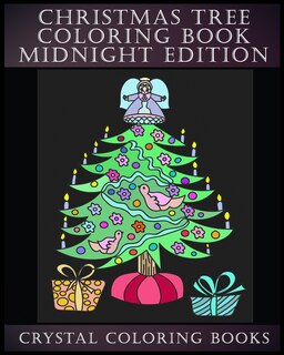 Front cover_Christmas Tree Coloring Book Midnight Edition