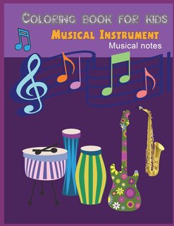Couverture_Musical instrument musical note coloring for kids