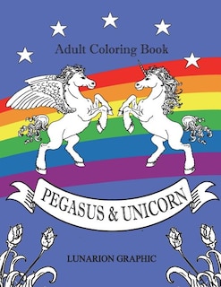Front cover_Adult Coloring Book Unicorn & Pegasus