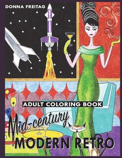 Front cover_Mid-century Modern Retro Adult Coloring Book