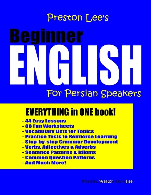 Front cover_Preston Lee's Beginner English For Persian Speakers