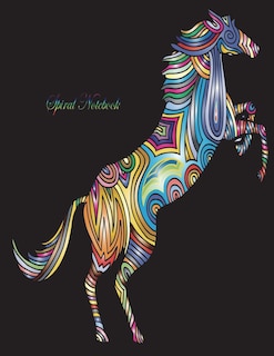 Spiral Notebook: Spiral Journal/ Notebook with Blank Pages - 100 Sheet, Horse Notebook, Size 8.5 x 11