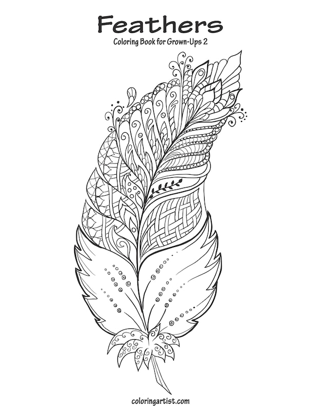 Couverture_Feathers Coloring Book for Grown-Ups 2