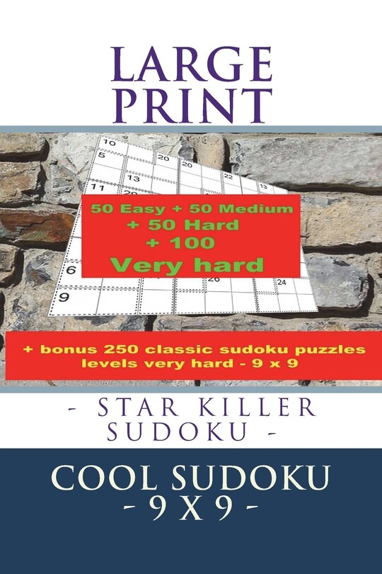 Couverture_Large Print - Star Killer Sudoku - Cool Sudoku - 9 X 9 -