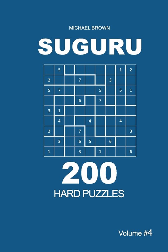 Front cover_Suguru - 200 Hard Puzzles 9x9 (Volume 4)