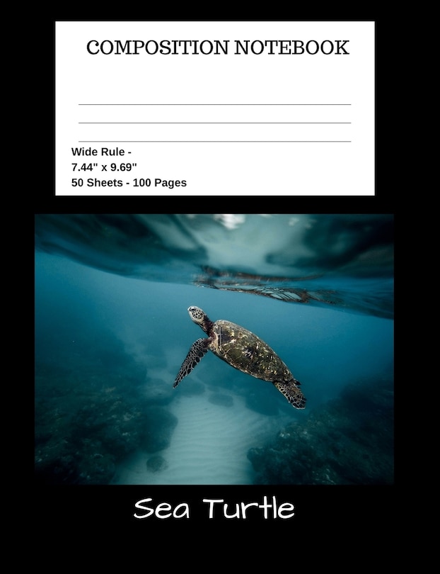 Front cover_Sea Turtle Composition Notebook