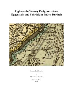 Couverture_Eighteenth Century Emigrants from Eggenstein and Schrock in Baden-Durlach
