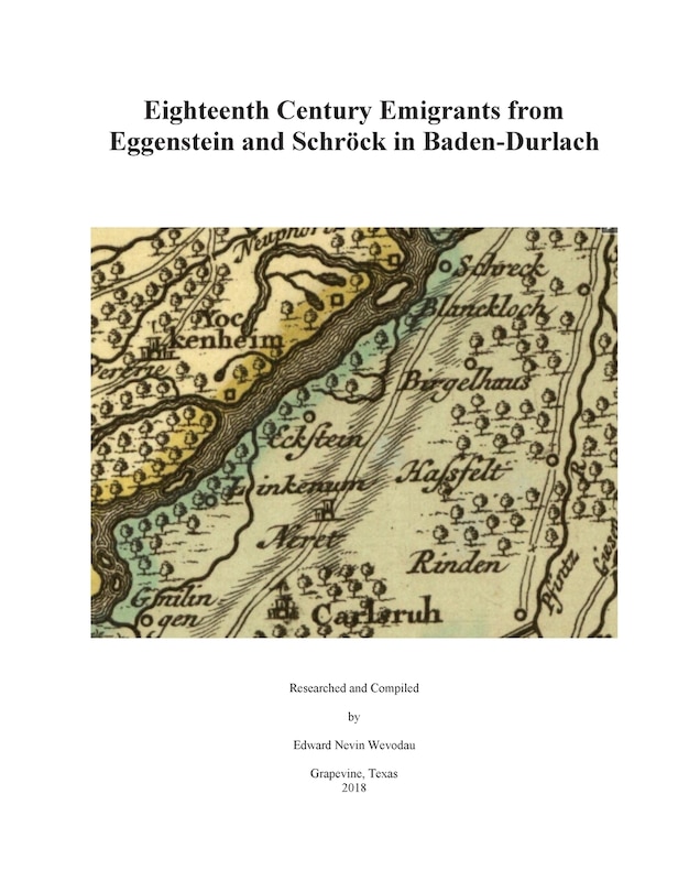 Couverture_Eighteenth Century Emigrants from Eggenstein and Schrock in Baden-Durlach