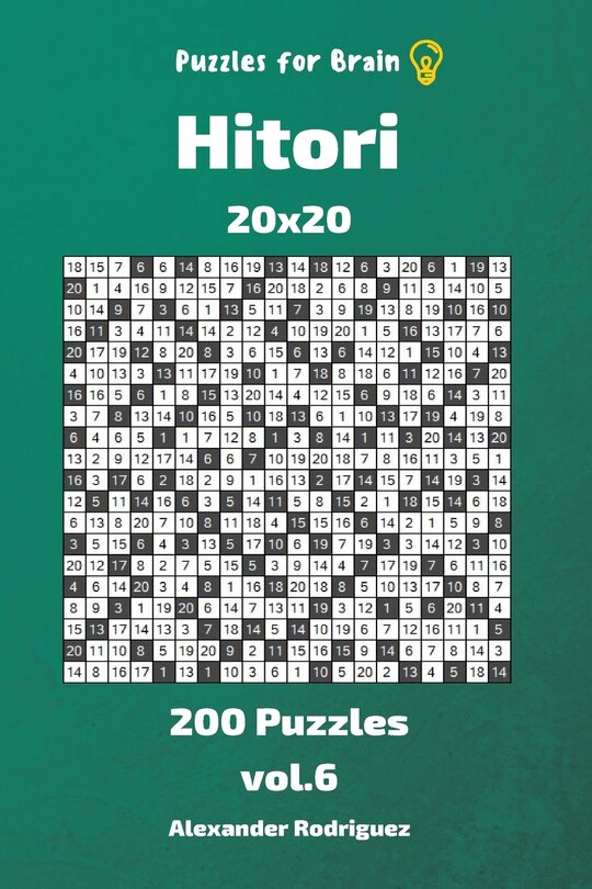 Couverture_Puzzles for Brain - Hitori 200 Puzzles 20x20 vol. 6