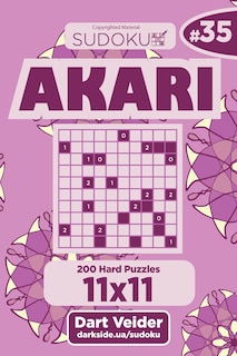 Front cover_Sudoku Akari - 200 Hard Puzzles 11x11 (Volume 35)