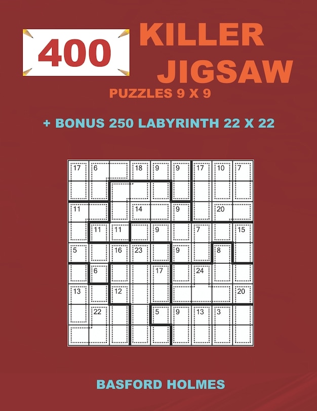 Front cover_400 KILLER JIGSAW puzzles 9 x 9 + BONUS 250 LABYRINTH 22 x 22