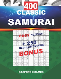 Couverture_400 CLASSIC SAMURAI EASY PUZZLES + 250 regular Sudoku BONUS