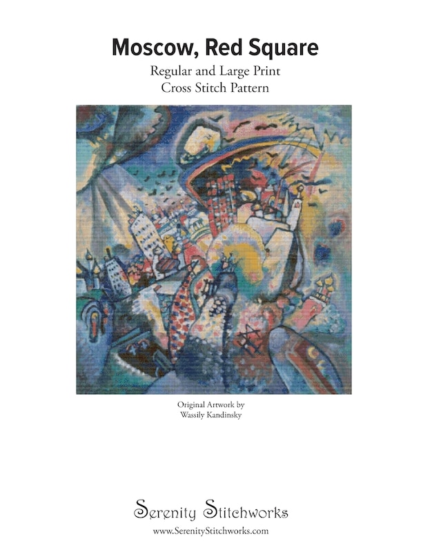 Front cover_Moscow, Red Square Cross Stitch Pattern - Wassily Kandinsky