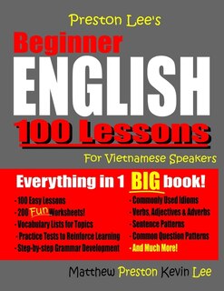 Front cover_Preston Lee's Beginner English 100 Lessons For Vietnamese Speakers