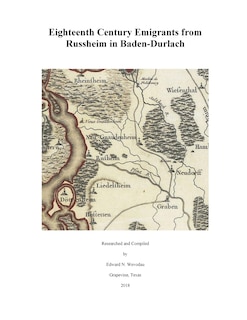 Front cover_Eighteenth Century Emigrants from Russheim in Baden-Durlach