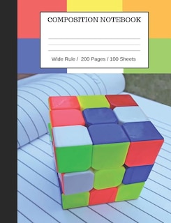 Puzzle Cube Notebook: Composition Wide Ruled Notebook, 200 Pages / 100 Sheets