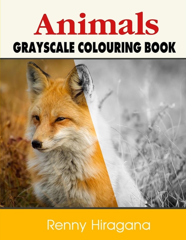 Front cover_Animals Grayscale Coloring Book