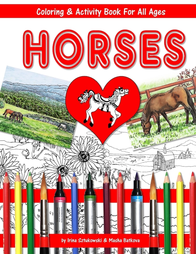 Couverture_Horses Coloring and Activity Book for All Ages