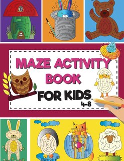 Front cover_Mazes Activity Book For Kids 4-8