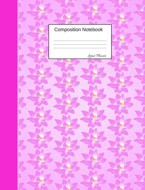 Lotus Flower Composition Notebook: Graph Paper Book To Write In For School, Take Notes, For Kids, Yoga Students, Science Teachers, Hom